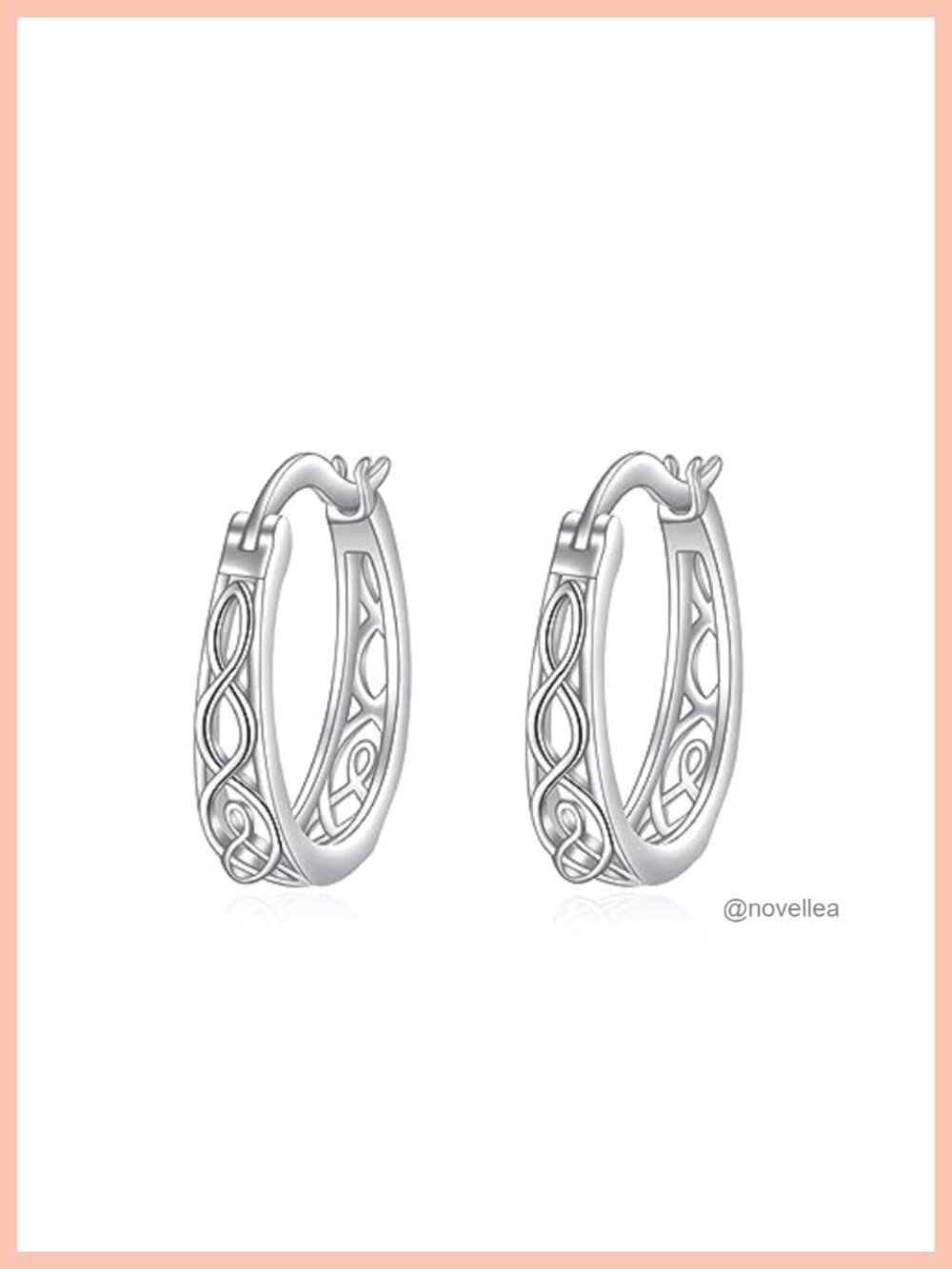Sterling Silver Celtic Knot Hoop Earrings Hypoallergenic Women Small Huggie